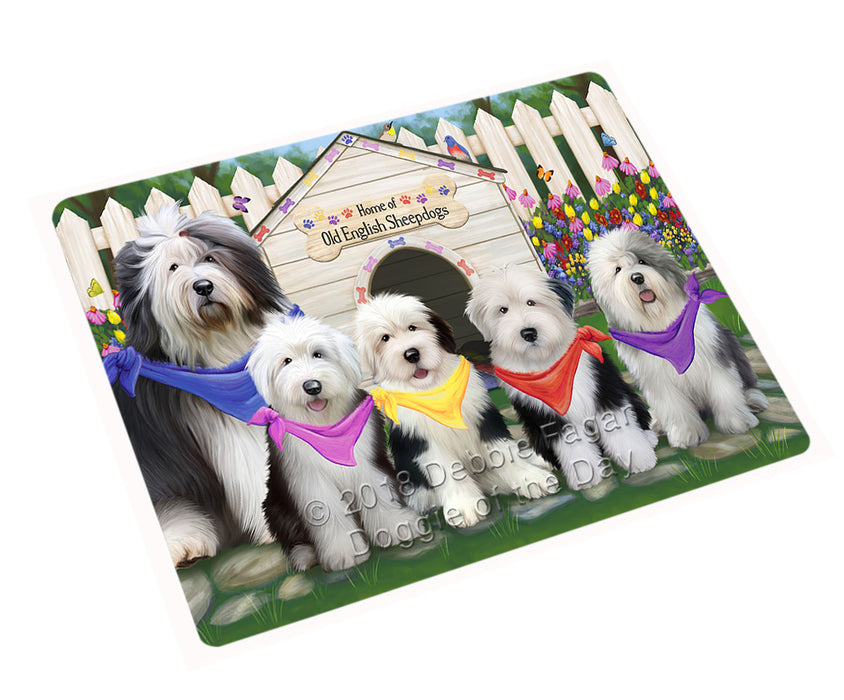 Spring Dog House Old English Sheepdogs Magnet Mini (3.5" x 2") MAG53628