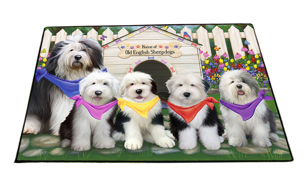 Spring Dog House Old English Sheepdogs Floormat FLMS50196