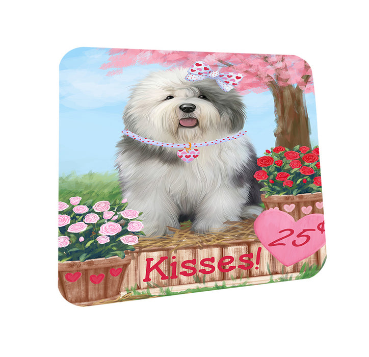 Rosie 25 Cent Kisses Old English Sheepdog Coasters Set of 4 CST55935