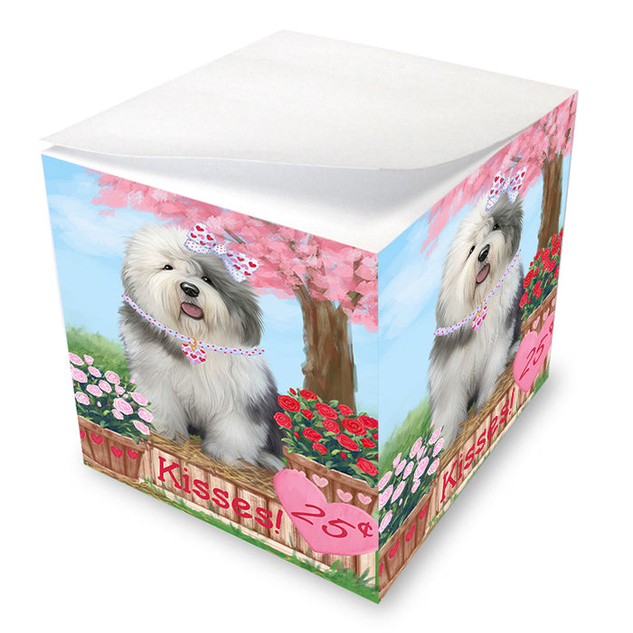 Rosie 25 Cent Kisses Old English Sheepdog Note Cube NOC54049