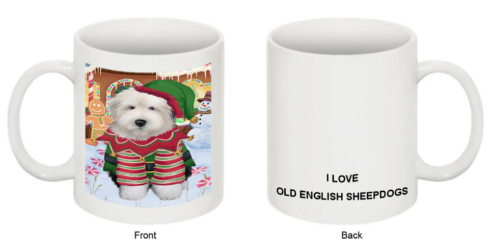 Christmas Gingerbread House Candyfest Old English Sheepdog Coffee Mug MUG51860