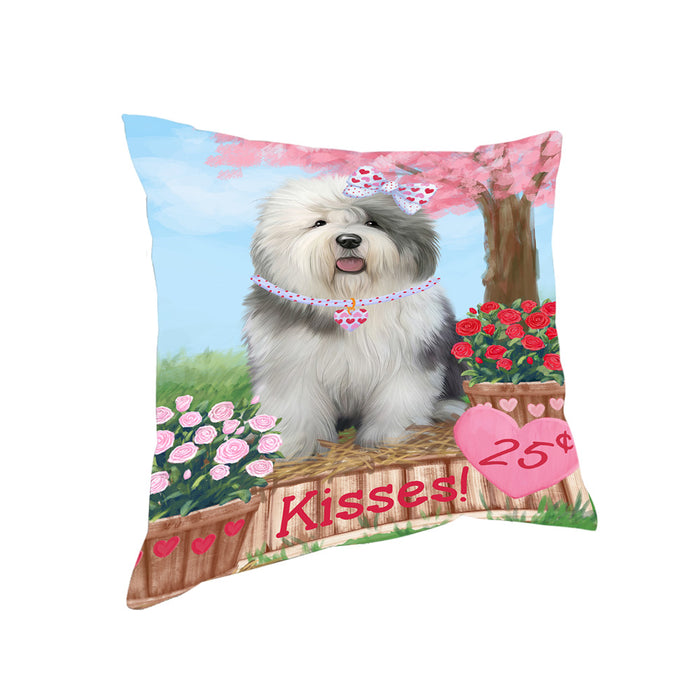Rosie 25 Cent Kisses Old English Sheepdog Pillow PIL78200
