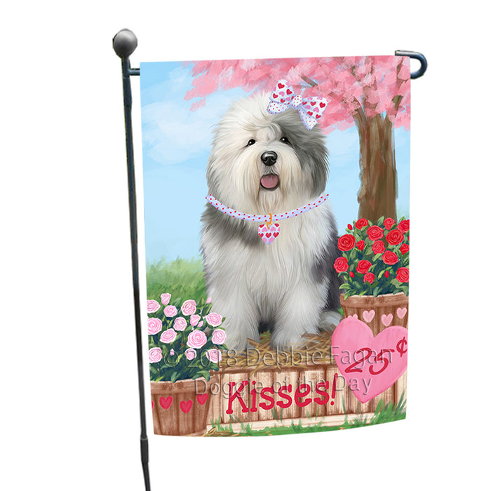 Rosie 25 Cent Kisses Old English Sheepdog Garden Flag GFLG56525
