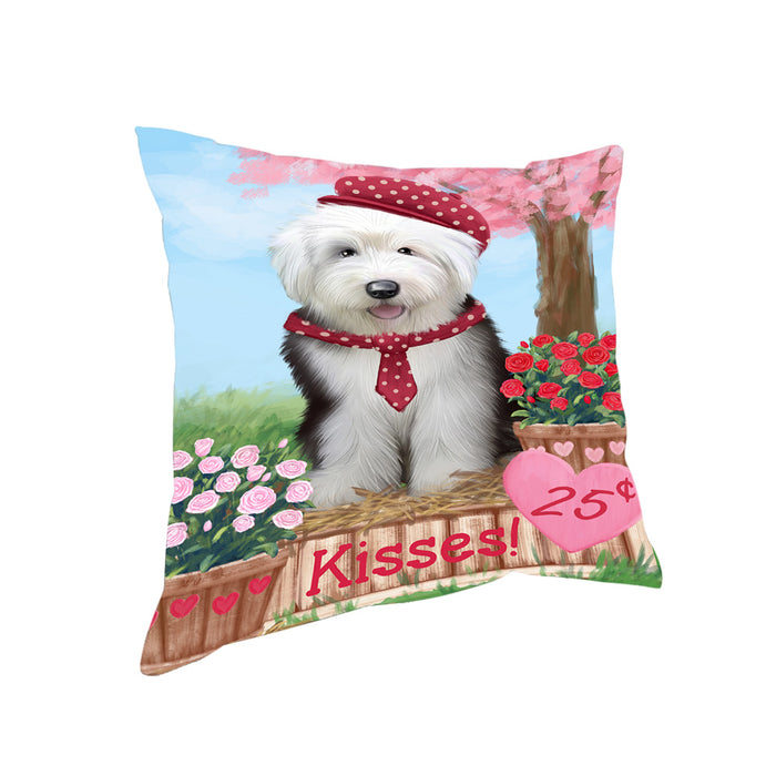 Rosie 25 Cent Kisses Old English Sheepdog Pillow PIL78204