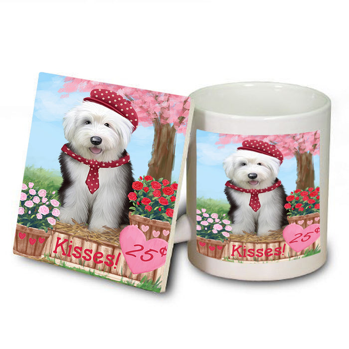Rosie 25 Cent Kisses Old English Sheepdog Mug and Coaster Set MUC55970
