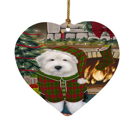 The Stocking was Hung Old English Sheepdog Heart Christmas Ornament HPOR55725