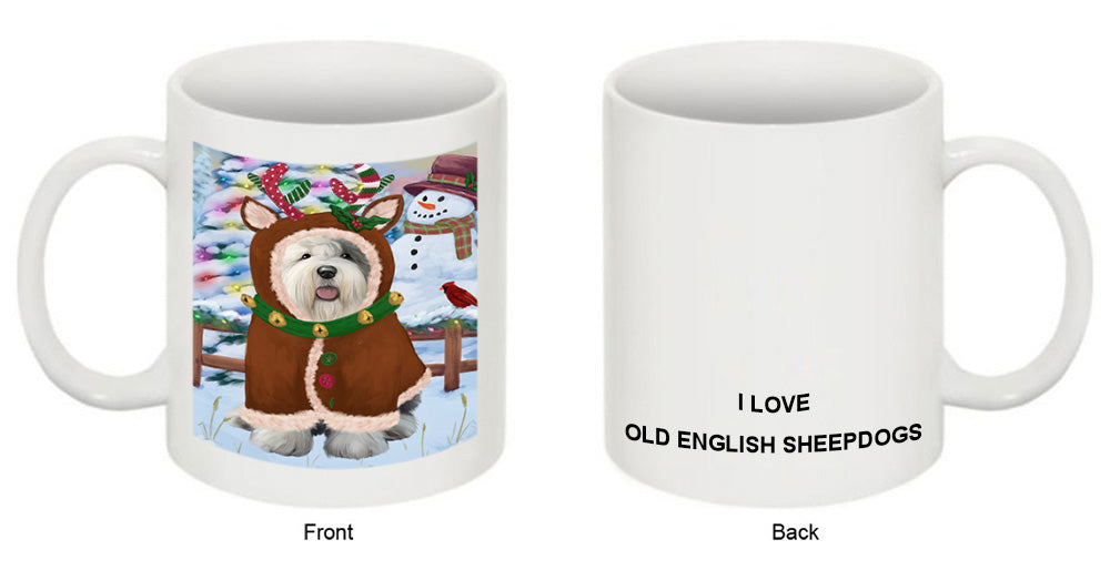 Christmas Gingerbread House Candyfest Old English Sheepdog Coffee Mug MUG51861