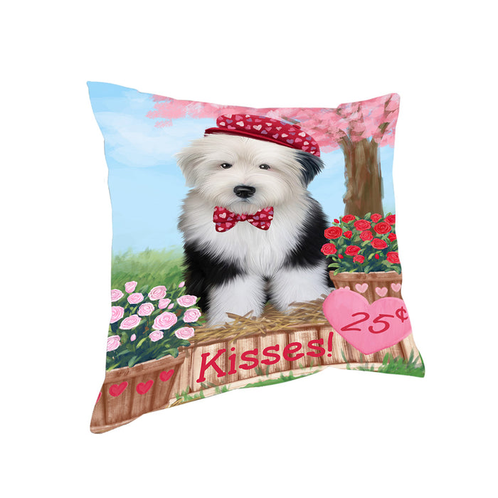 Rosie 25 Cent Kisses Old English Sheepdog Pillow PIL78208