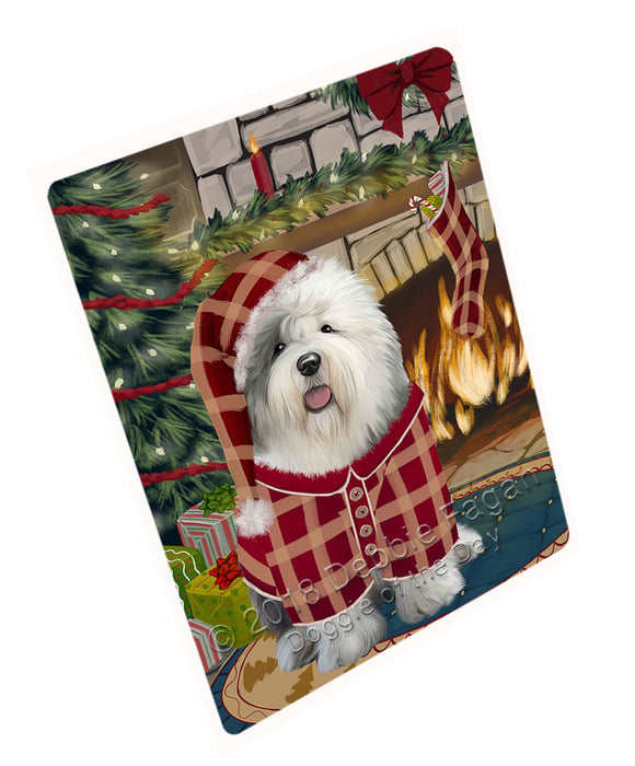 The Stocking was Hung Old English Sheepdog Magnet MAG71247 (Small 5.5" x 4.25")