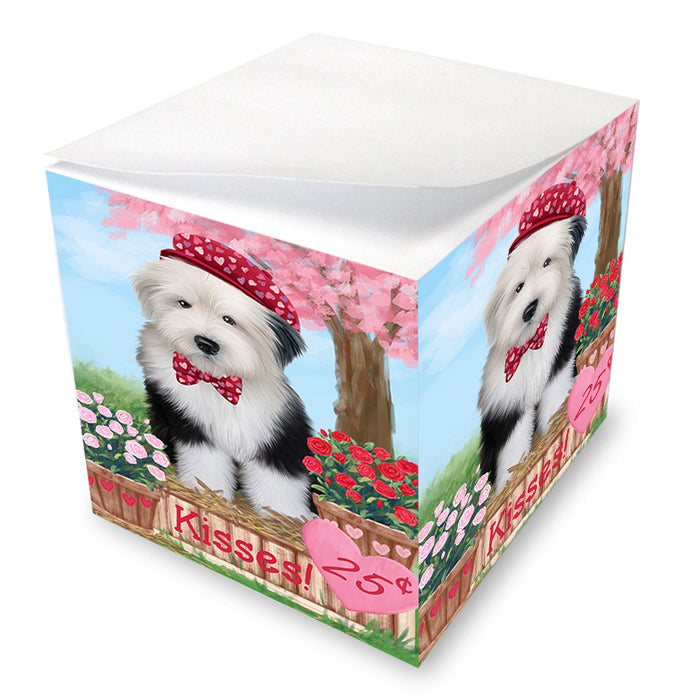 Rosie 25 Cent Kisses Old English Sheepdog Note Cube NOC54051