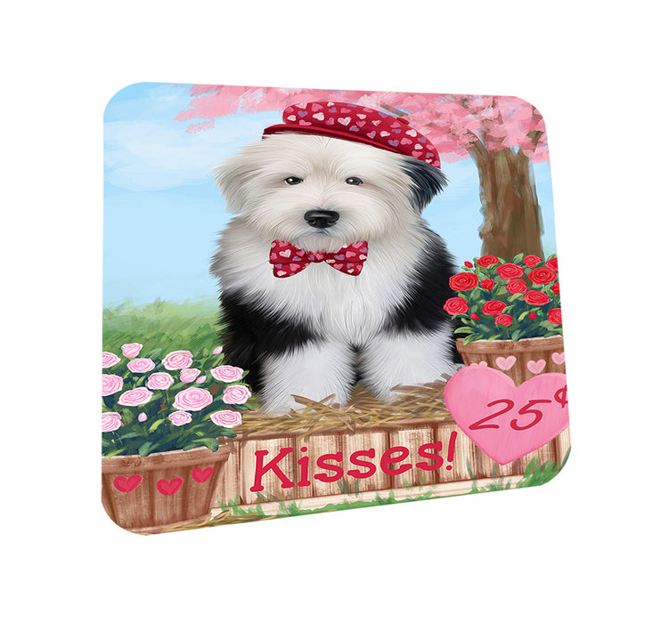 Rosie 25 Cent Kisses Old English Sheepdog Coasters Set of 4 CST55937
