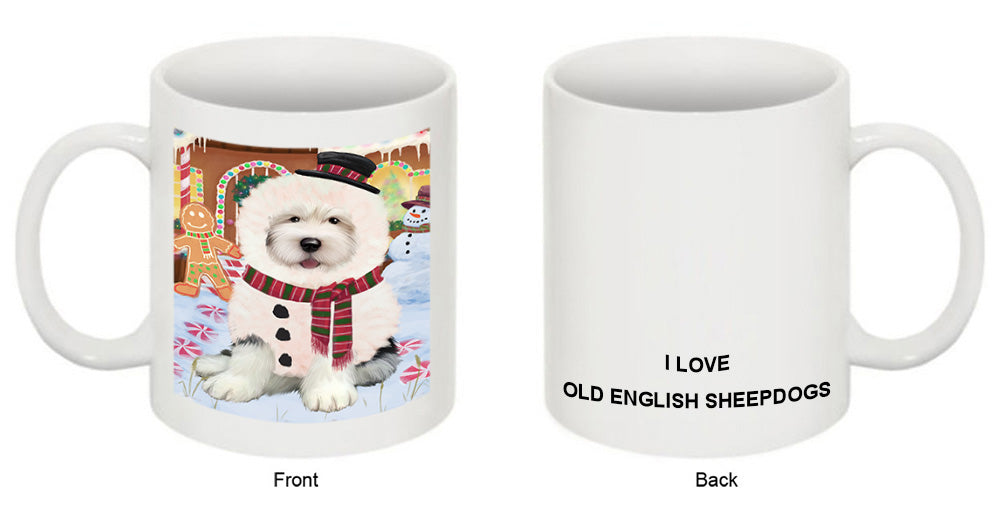 Christmas Gingerbread House Candyfest Old English Sheepdog Coffee Mug MUG51863