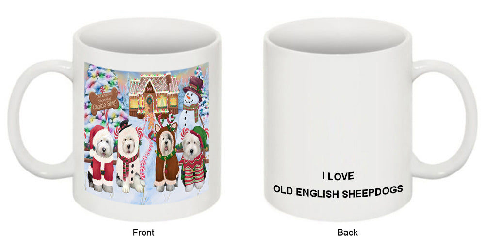 Holiday Gingerbread Cookie Shop Old English Sheepdogs Coffee Mug MUG51904