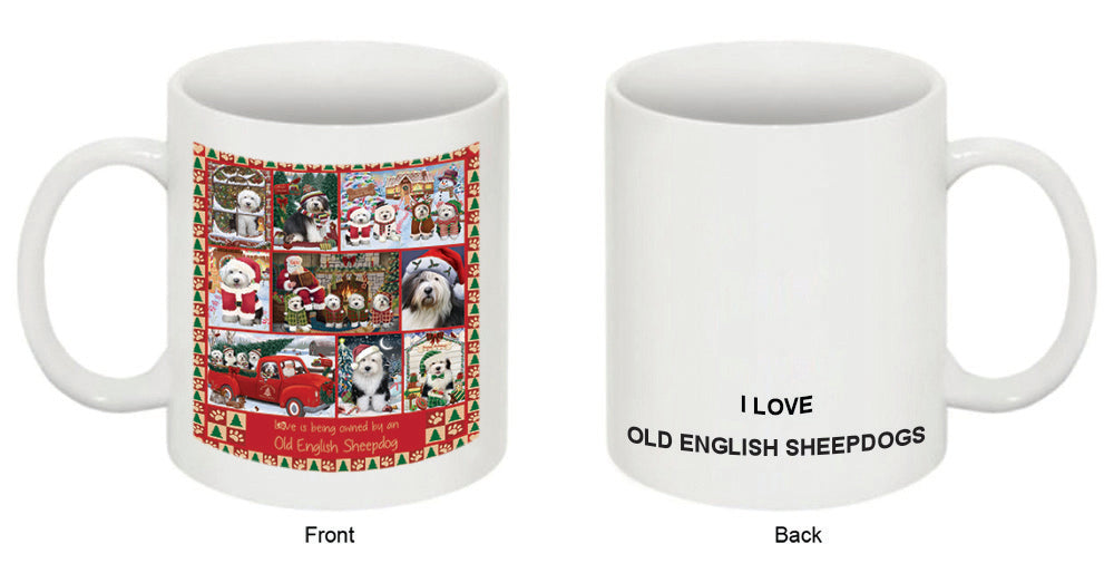 Love is Being Owned Christmas Old English Sheepdogs Coffee Mug MUG52638