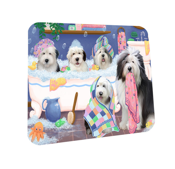 Rub A Dub Dogs In A Tub Old English Sheepdogs Coasters Set of 4 CST56763