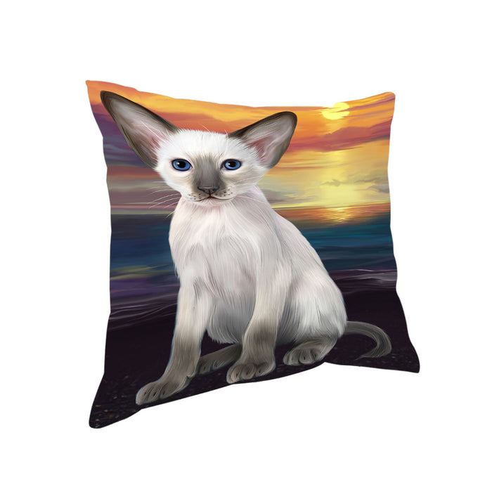 Sunset Oriental Blue Point Siamese Cat Dog Pillow PIL86524
