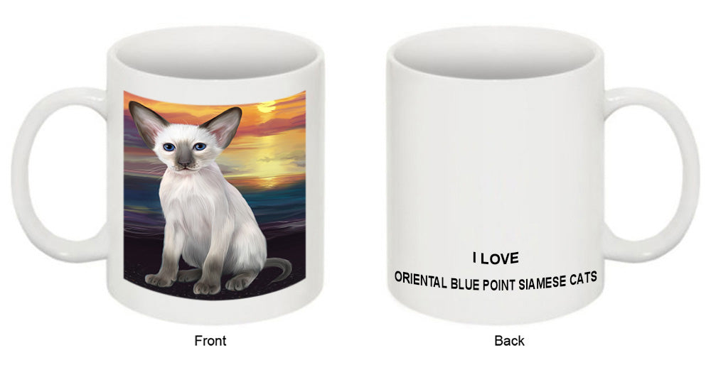 Sunset Oriental Blue Point Siamese Cat Dog Coffee Mug MUG52567