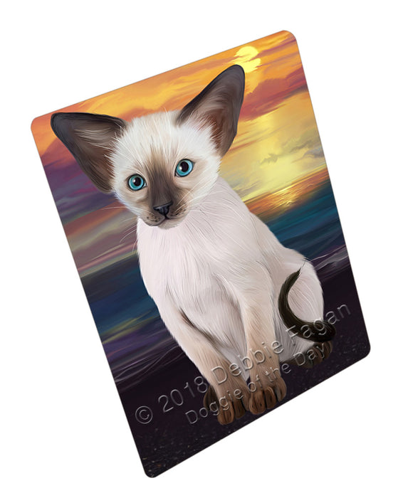 Sunset Oriental Blue Point Siamese Cat Dog Cutting Board C76872