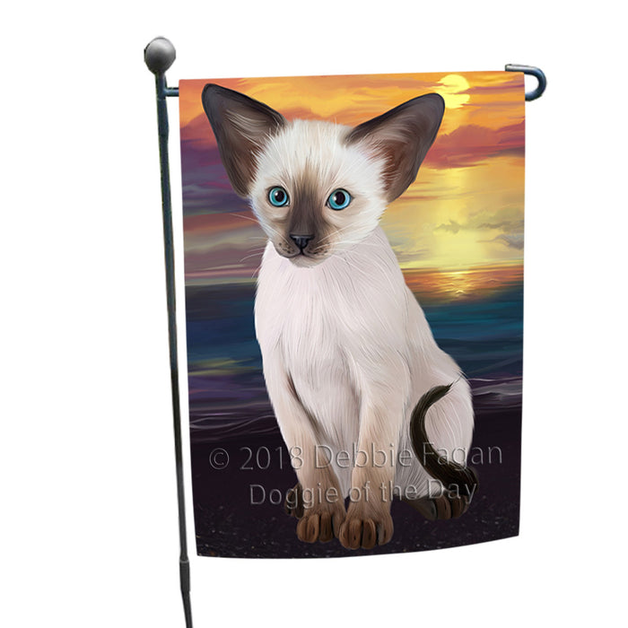 Sunset Oriental Blue Point Siamese Cat Dog Garden Flag GFLG65138