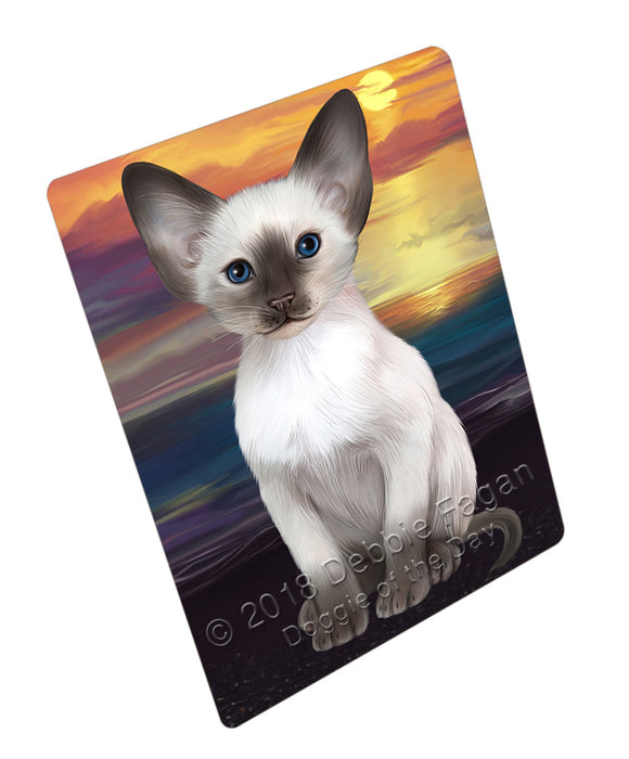 Sunset Oriental Blue Point Siamese Cat Dog Cutting Board C76875
