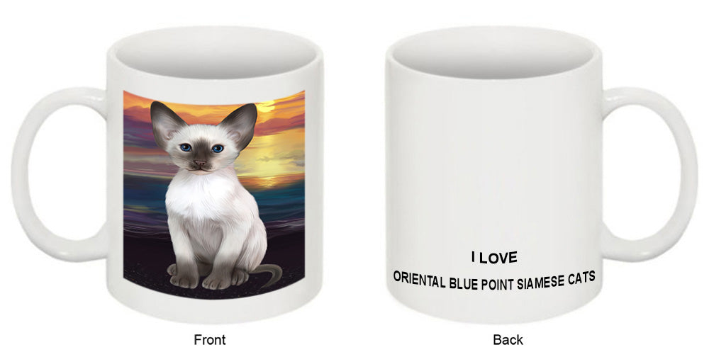Sunset Oriental Blue Point Siamese Cat Dog Coffee Mug MUG52569