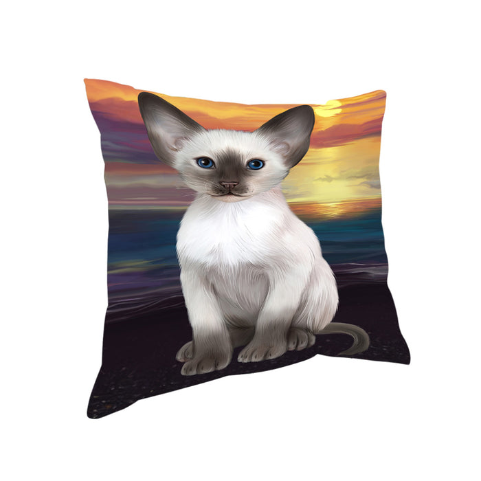 Sunset Oriental Blue Point Siamese Cat Dog Pillow PIL86532