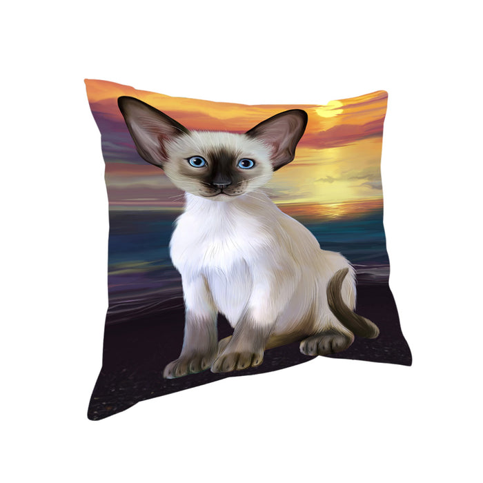 Sunset Oriental Blue Point Siamese Cat Dog Pillow PIL86536