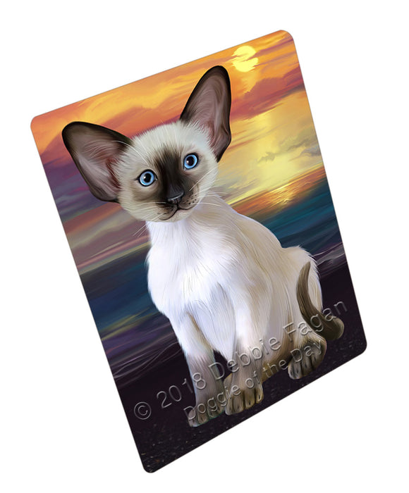 Sunset Oriental Blue Point Siamese Cat Dog Refrigerator / Dishwasher Magnet RMAG105444