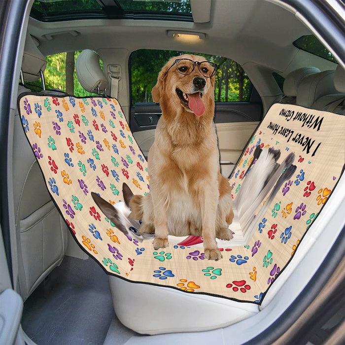 Personalized I Never Leave Home Paw Print Oriental Blue Point Siamese Cats Pet Back Car Seat Cover