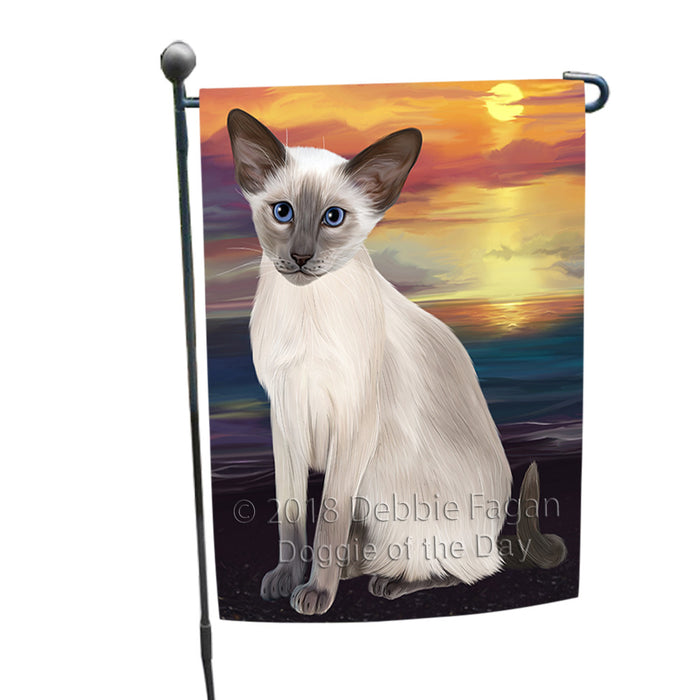 Sunset Oriental Blue Point Siamese Cat Dog Garden Flag GFLG65141