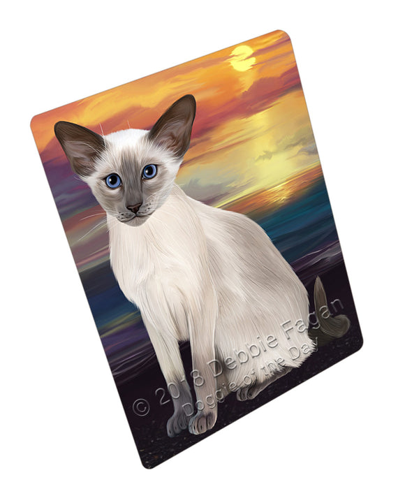 Sunset Oriental Blue Point Siamese Cat Dog Cutting Board C76881