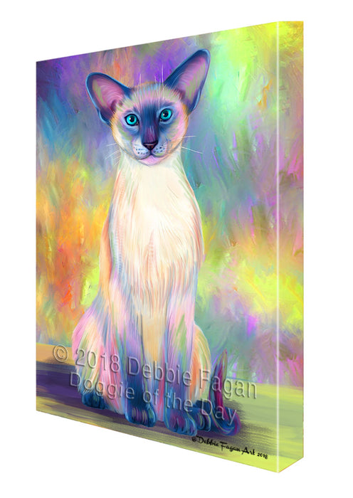 Paradise Wave Oriental Blue Point Siamese Cat Canvas Print Wall Art Décor CVS126899