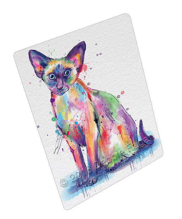 Watercolor Oriental Blue Point Siamese Cat Small Magnet MAG76329