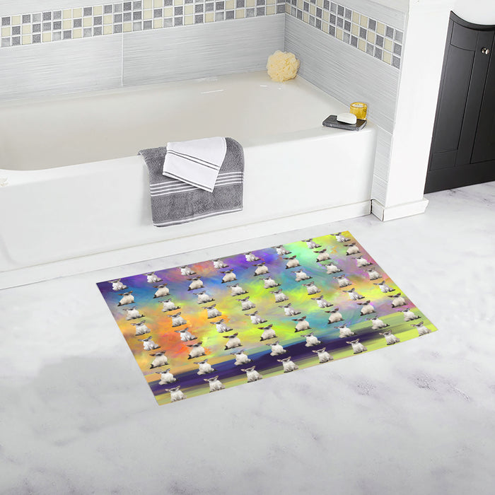 Paradise Wave Oriental Blue Point Siamese Cats Bath Mat