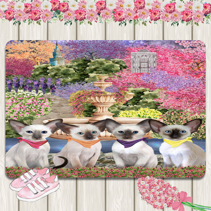 Oriental Blue-Point Siamese Area Rug and Runner, Explore a Variety of Designs, Personalized, Indoor Floor Carpet Rugs for Home and Living Room, Custom, Cat Gift for Pet Lovers