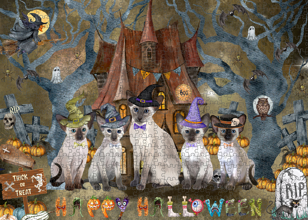 Oriental Blue-Point Siamese Jigsaw Puzzle: Interlocking Puzzles Games for Adult, Explore a Variety of Custom Designs, Personalized, Pet and Cat Lovers Gift