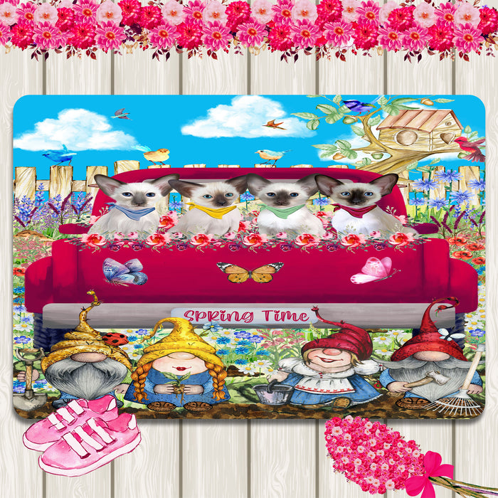 Oriental Blue-Point Siamese Area Rug and Runner, Explore a Variety of Designs, Indoor Floor Carpet Rugs for Living Room and Home, Personalized, Custom, Cat Gift for Pet Lovers