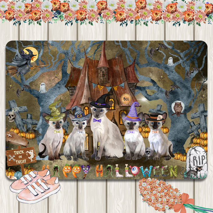 Oriental Blue-Point Siamese Area Rug and Runner: Explore a Variety of Custom Designs, Personalized, Floor Carpet Indoor Rugs for Home and Living Room, Gift for Pet and Cat Lovers