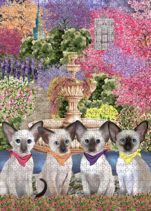Oriental Blue-Point Siamese Jigsaw Puzzle for Adult, Explore a Variety of Designs, Interlocking Puzzles Games, Custom and Personalized, Gift for Cat and Pet Lovers