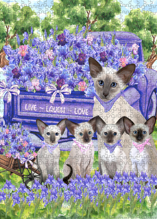Oriental Blue-Point Siamese Jigsaw Puzzle: Explore a Variety of Designs, Interlocking Puzzles Games for Adult, Custom, Personalized, Gift for Cat and Pet Lovers