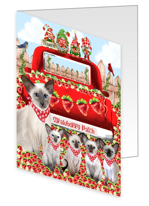 Oriental Blue-Point Siamese Greeting Cards & Note Cards, Explore a Variety of Custom Designs, Personalized, Invitation Card with Envelopes, Gift for Cat and Pet Lovers