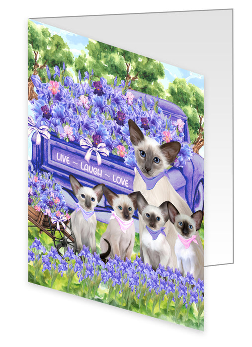 Oriental Blue-Point Siamese Greeting Cards & Note Cards, Explore a Variety of Personalized Designs, Custom, Invitation Card with Envelopes, Cat and Pet Lovers Gift