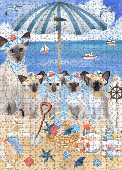 Oriental Blue-Point Siamese Jigsaw Puzzle for Adult: Explore a Variety of Designs, Custom, Personalized, Interlocking Puzzles Games, Cat and Pet Lovers Gift