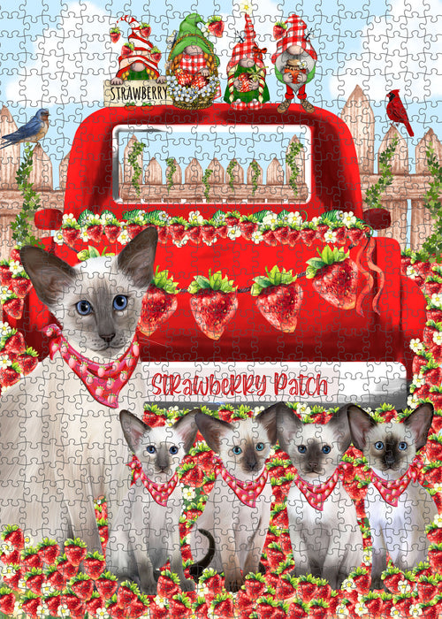 Oriental Blue-Point Siamese Jigsaw Puzzle: Explore a Variety of Designs, Interlocking Puzzles Games for Adult, Custom, Personalized, Gift for Cat and Pet Lovers