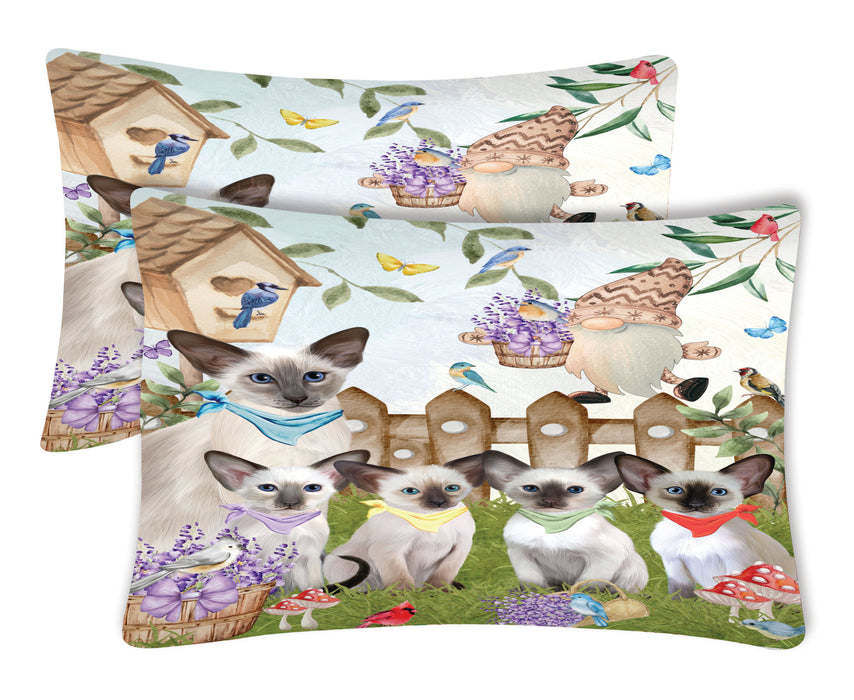 Oriental Blue-Point Siamese Pillow Case: Explore a Variety of Custom Designs, Personalized, Soft and Cozy Pillowcases Set of 2, Gift for Pet and Cat Lovers