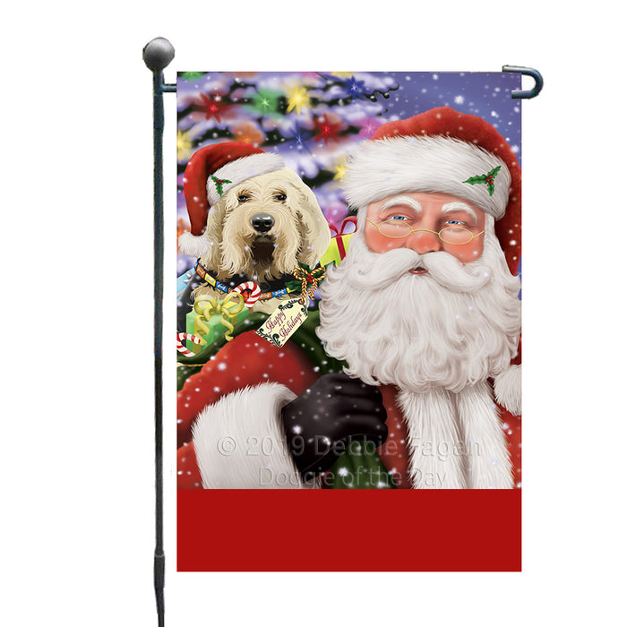 Personalized Santa Carrying Otterhound Dog and Christmas Presents Custom Garden Flag GFLG63803