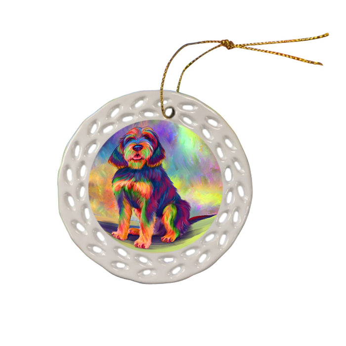 Paradise Wave Otterhound Dog Doily Ornament DPOR58401