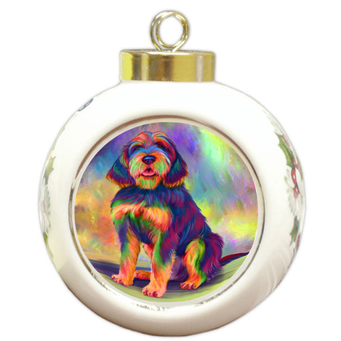 Paradise Wave Otterhound Dog Round Ball Christmas Ornament RBPOR58734