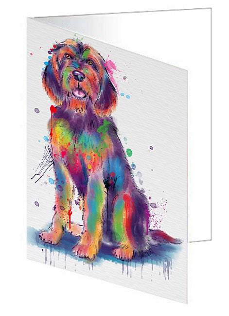 Watercolor Otterhound Dog Handmade Artwork Assorted Pets Greeting Cards and Note Cards with Envelopes for All Occasions and Holiday Seasons GCD79988