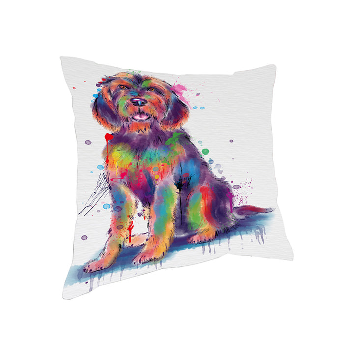 Watercolor Otterhound Dog Pillow with Top Quality High-Resolution Images - Ultra Soft Pet Pillows for Sleeping - Reversible & Comfort - Ideal Gift for Dog Lover - Cushion for Sofa Couch Bed - 100% Polyester